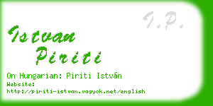 istvan piriti business card